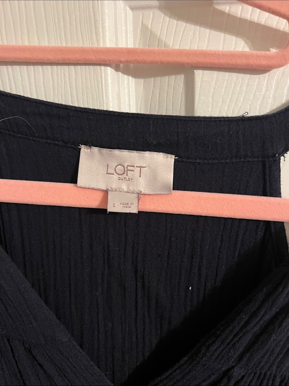 LOFT Navy Blue Maxi Dress with Waist Tie - Picture 2 of 4